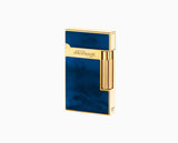 ST Dupont Ligne 2 Laque bleue et briquet doré 016134