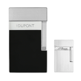 Briquet de table/briquet ST Dupont argent laqué noir T20101
