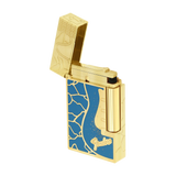 S.T. DUPONT Ligne 2 Fender BlUE Lacquered Lighter/Briquet C16026CL