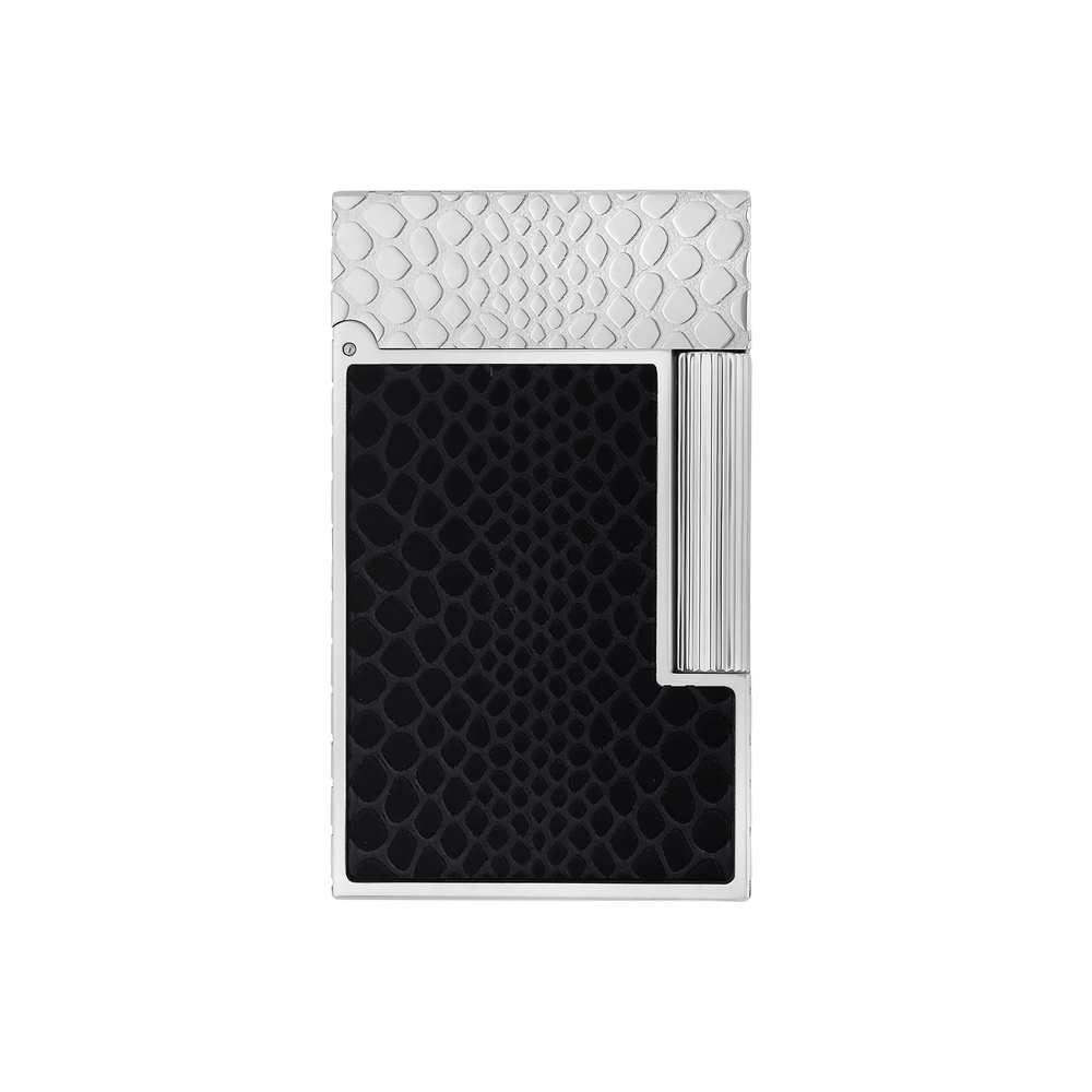 S.T. DUPONT Ligne 2 Guilloche Snake Skin Black Lacquer Lighter/Briquet C16079