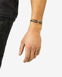 Barbara Cord Silver Black Bracelet/Bracelet  134 BL
