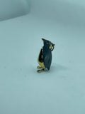Inuit Penguin Yellow and Black Oxidized Pendant