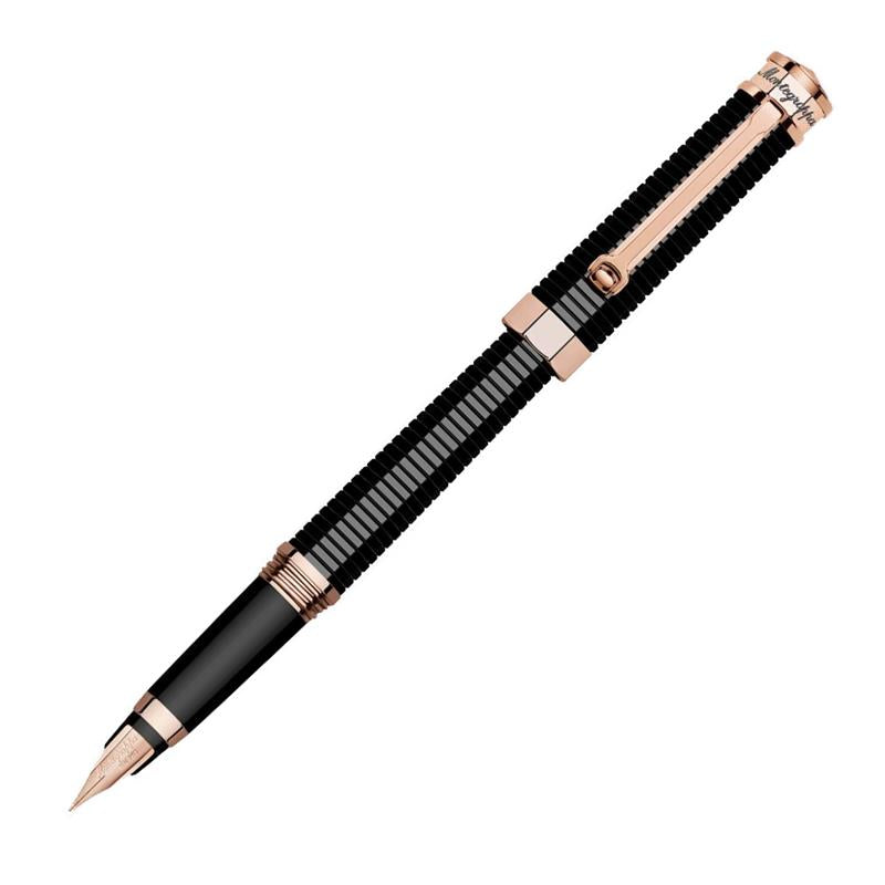 Montegrappa NeroUno, Fountain Pen, Black Resin with Rose Accents