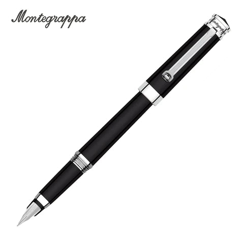 Montegrappa Parola, Fountain Pen, Black with White Accents