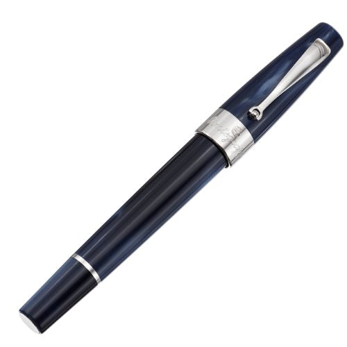 Montegrappa Miya, Rollerball, Blue Celluloid with Silver Accents