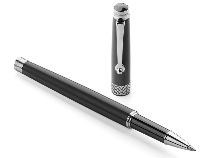 Montegrappa, Piacere, Rollerball, Black with White Accents