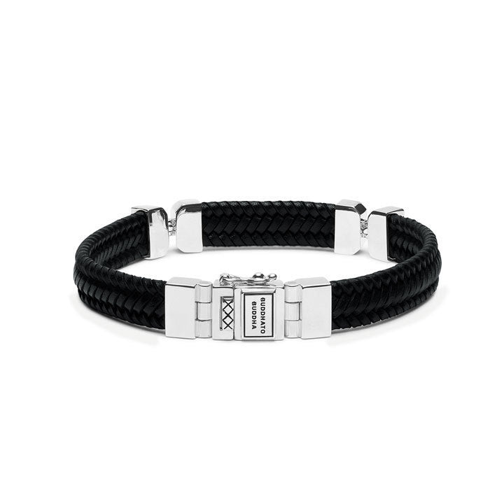 Edwin Small Leather Black Bracelet 181 BL