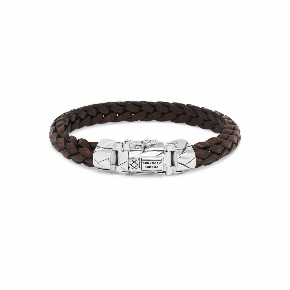 Mangky Small Leather Bracelet, Brown 126 BR