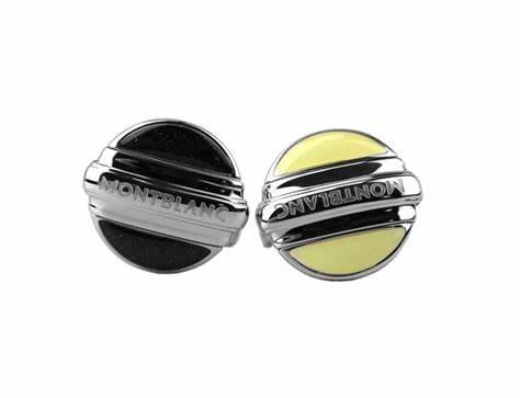 Montblanc cufflinks, Heritage stainless steel, bicolour lacquer 109775