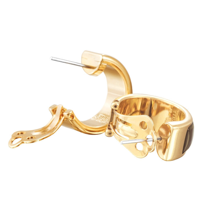 Mini-Creole Earrings, Golden Kalinka