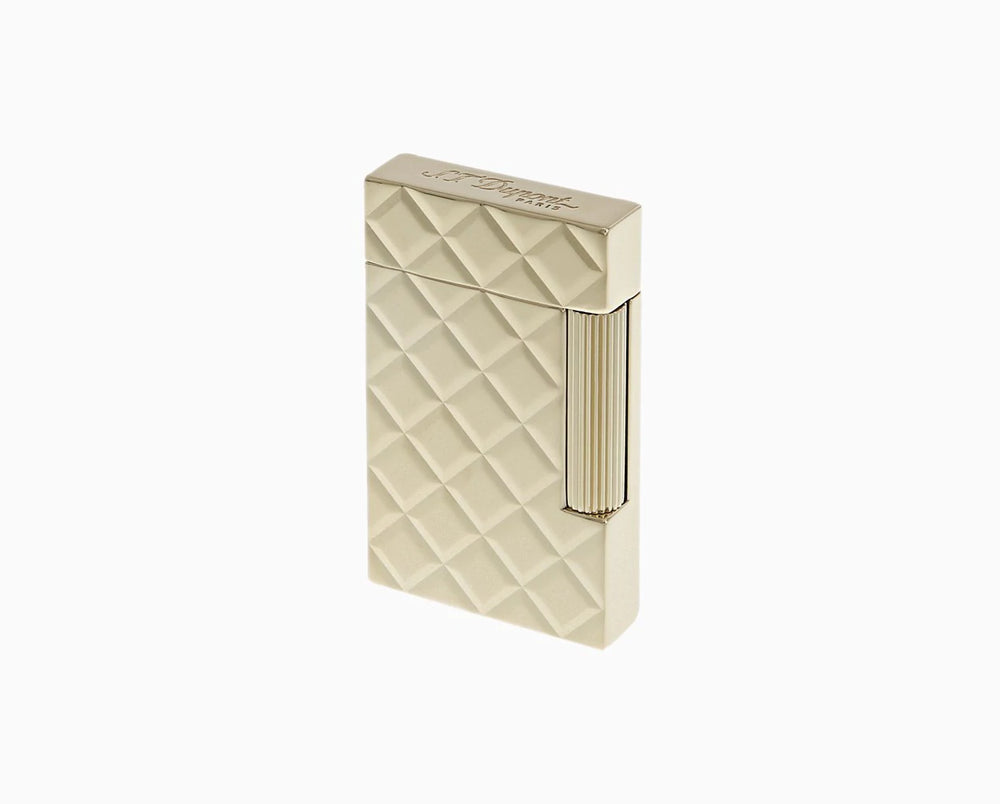 Ligne 2 Slim Quilted Yellow Gold Finish Lighter/Briquet 017082