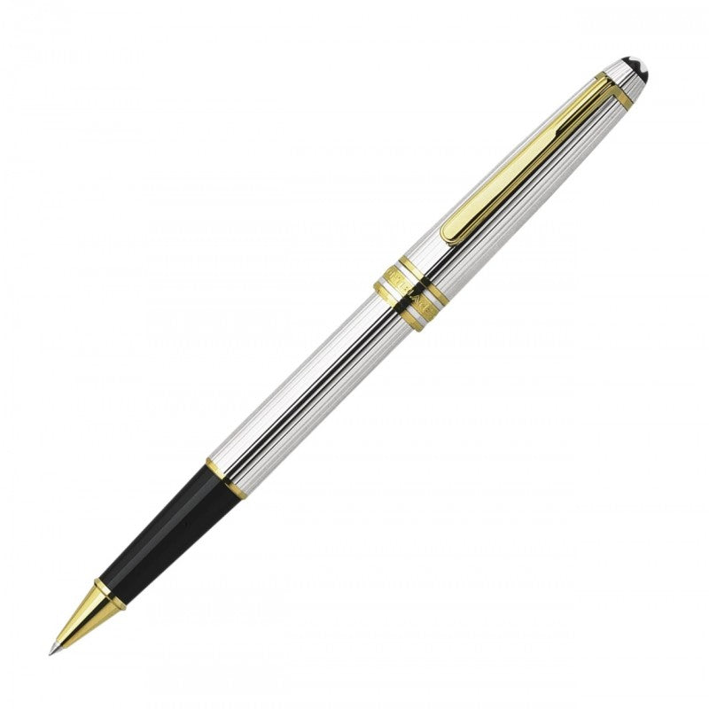 Meisterstuck Solitaire Doue_ Signum Engraved Black Resin / Platinum Plated - Classique Rollerball