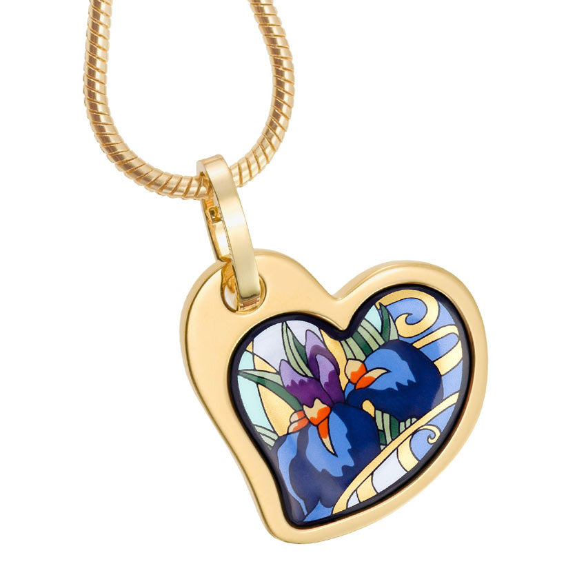 Heart Pendant,  Claude Monet,  Iris